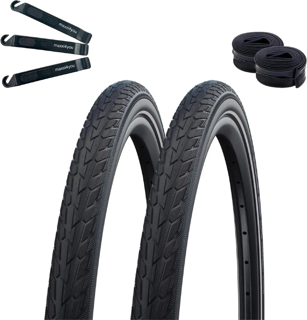 Pack de 2 pneus de vélo 28 pouces Schwalbe Road Cruiser et accessoires