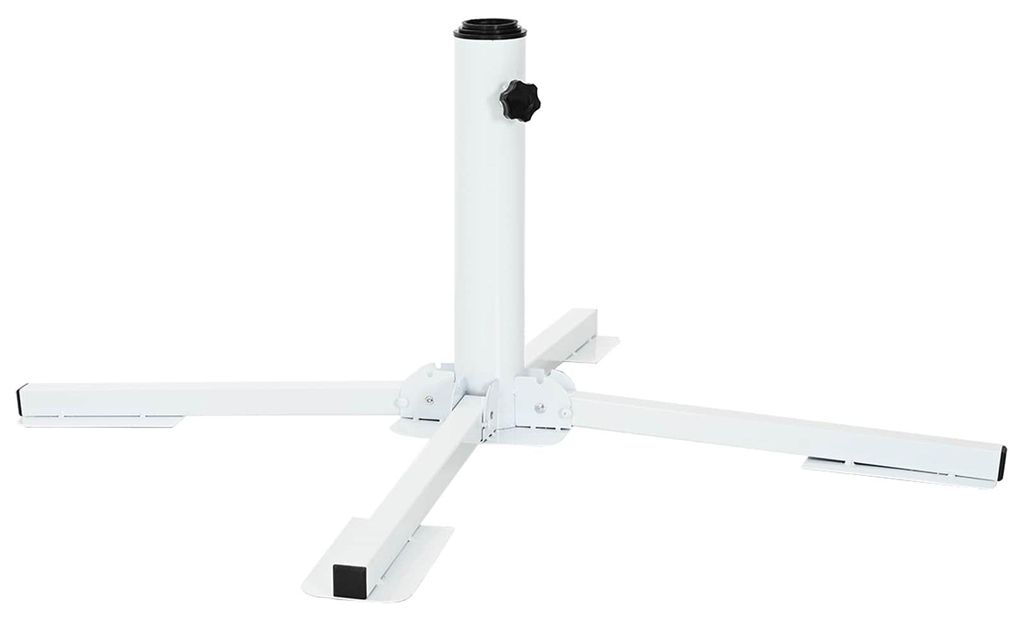 vidaXL Supporto per ombrellone in acciaio bianco Immagine del prodotto 