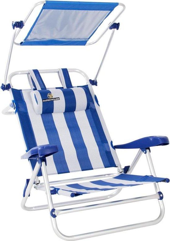 Famanu Strandstuhl mit Handtucharmlehnen und 7 Positionen - Produktbild 