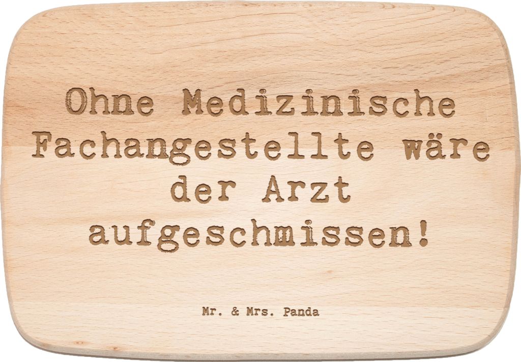 Mr. & Mrs. Panda Holz Frühstücksbrettchen Spruch Medizinische Fachangestellte - Transparent - Geschenk, Küchenbrett, Holzbrett, Blutabnehmen, Sc...