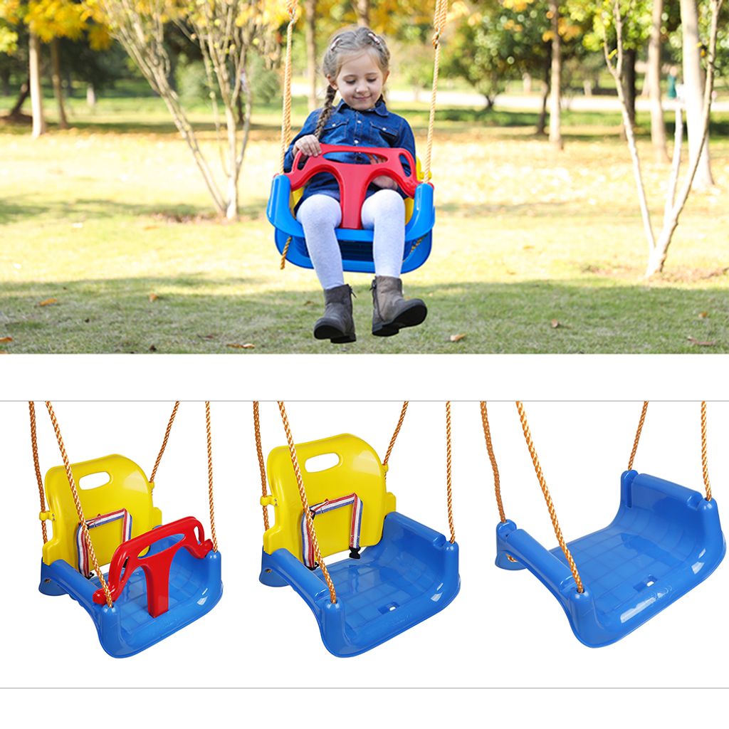 Babyschaukel Gartenschaukel Kunststoff Kinderschaukel Kindersitz 3 in 1 60 kg 