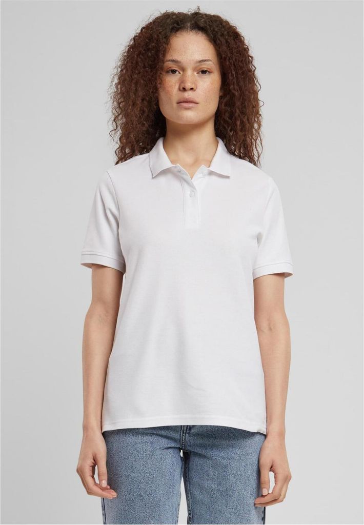 Urban Classics TB6183 | Ladies Polo Shirt Damen Poloshirt - Farbe: White - Größe: 5XL