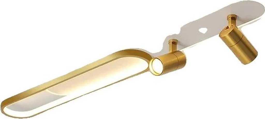 Plafonnier LED pour Grand Salon - Design Doré 120cm et Ambiance Modulable