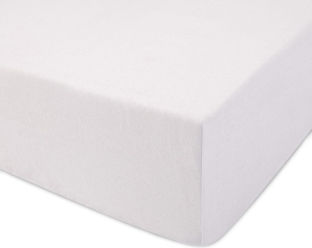 Drap-housse avec élastique, jersey 80x160cm blanc Image du produit 