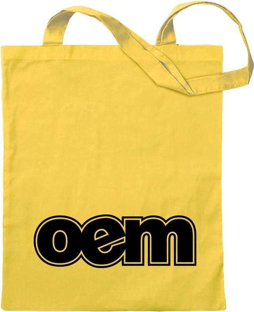 Kiwistar - Baumwolltasche - gelb - OEM Style - Tragetasche Stoffbeutel Umhängetasche langer Henkel
