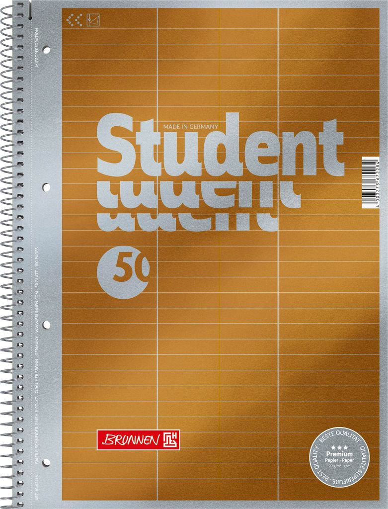 BRUNNEN 1067148 Collegeblock Premium Student "Vokabeln" A4 Image du produit 