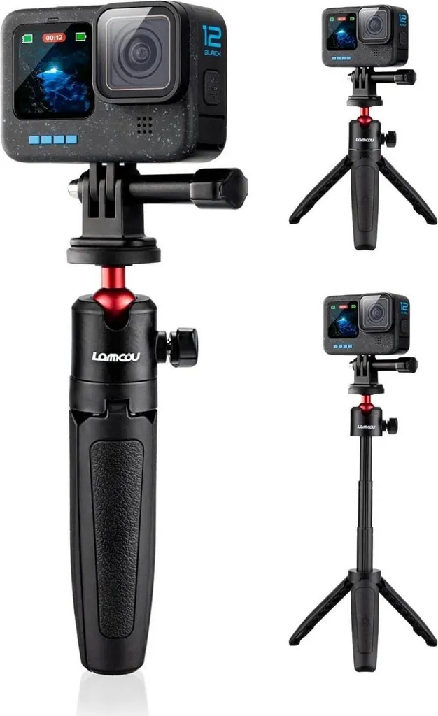 Support de voyage pour GoPro Hero 13 et Insta360 Go 3 - Trépied et Tige