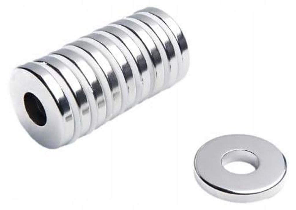 Neodym-Ringmagnet MP 30x12x5 N38, 5er-Set