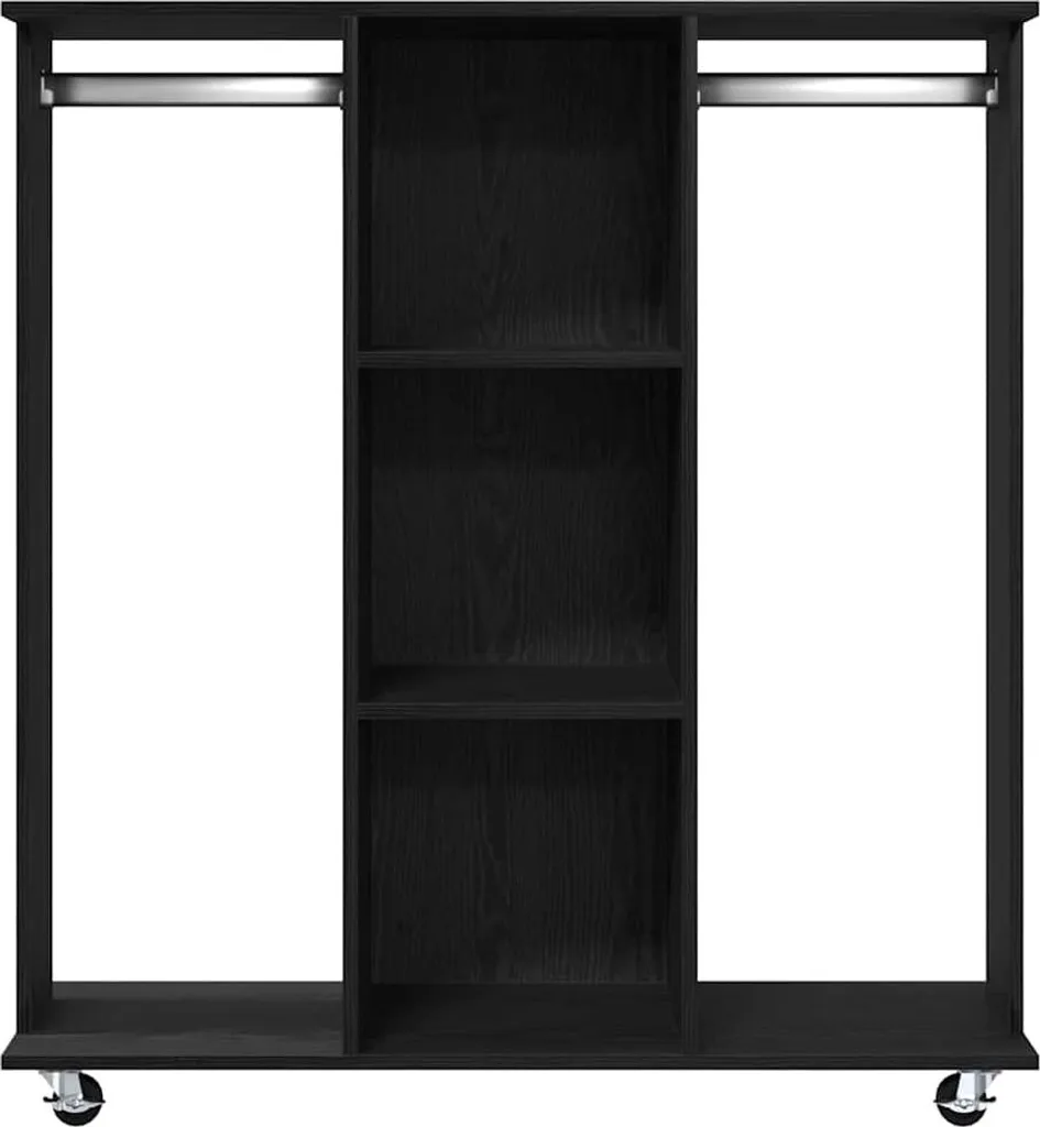 Armoire de rangement compacte 102 cm, solution gain de place chêne - 5