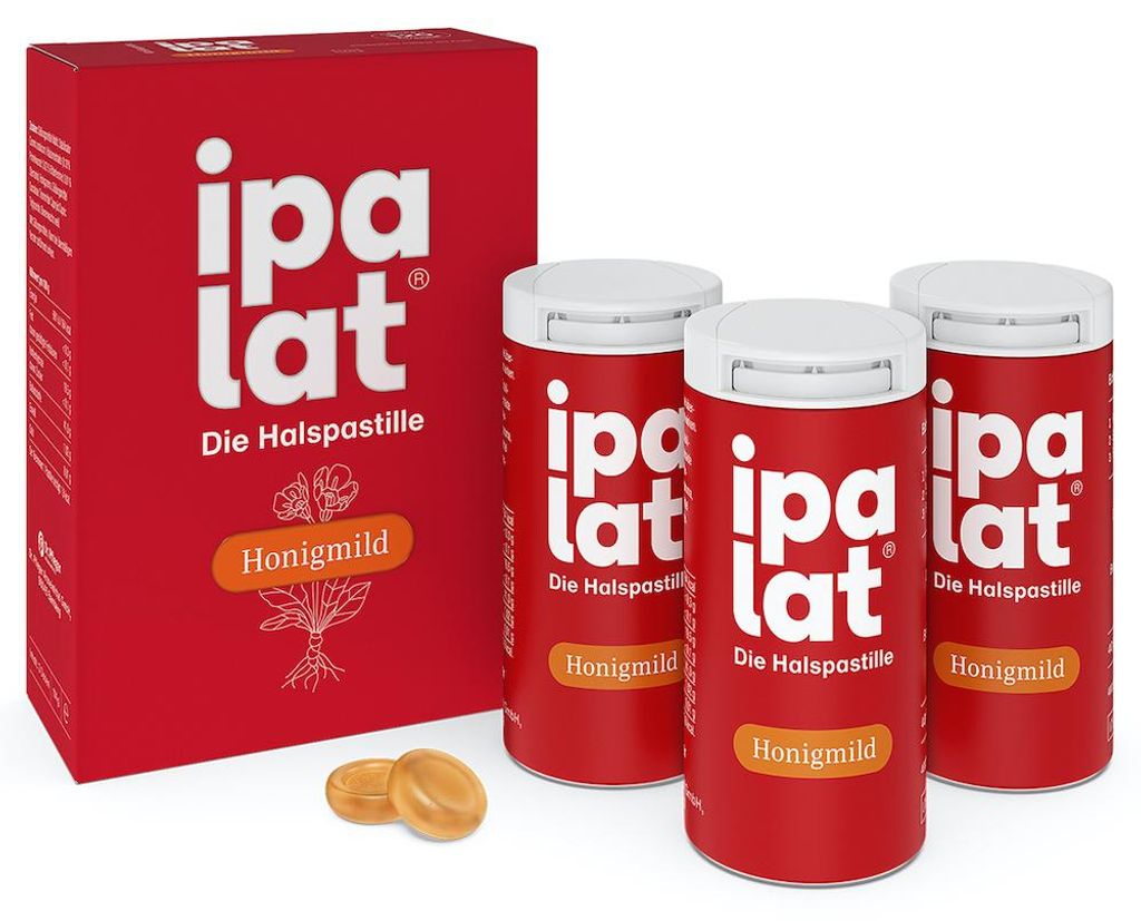 ipalat Die Halspastille Honigmild: Naturkraft bewährt bei Produktbild 
