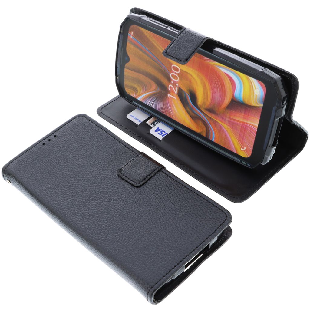 foto-kontor Tasche kompatibel mit Doogee S96 PRO Book Style schwarz Schutz Hülle Buch