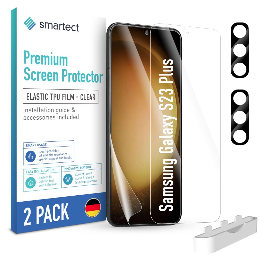 2x TPU Schutzfolie Klar für Samsung Galaxy S23 Plus 2x Produktbild 