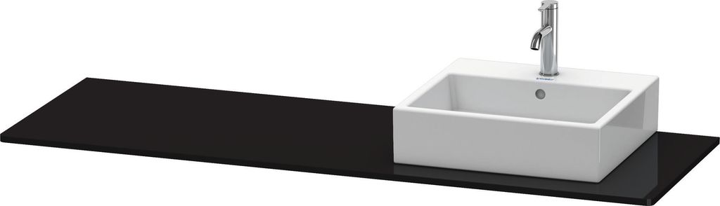 Duravit XSquare Konsole, 1 Ausschnitt rechts, 1600x16x550mm, XS060HR4040