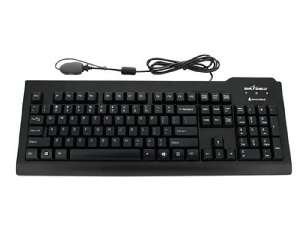 Clavier USB Étanche Silver Seal de Seal Shield - Format 100% Noir QWERTZ