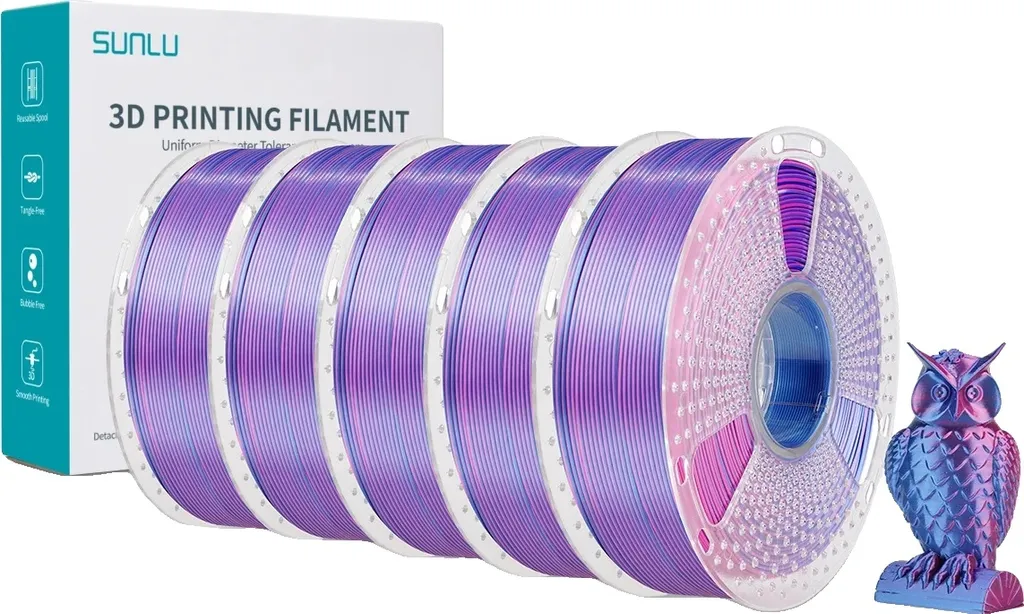 Filament PLA Plus Soie 1.75mm 5KG Idéal pour Grands Objets Déco 3D