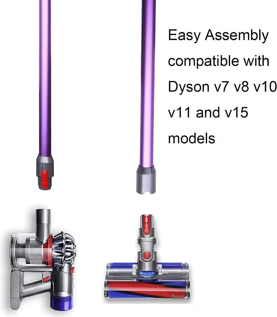 Verstellbares Verlängerungsrohr für Dyson V7 V8 V10 V11 V15 Akku-Staubsauger (1 Verlängerungsrohr lila)