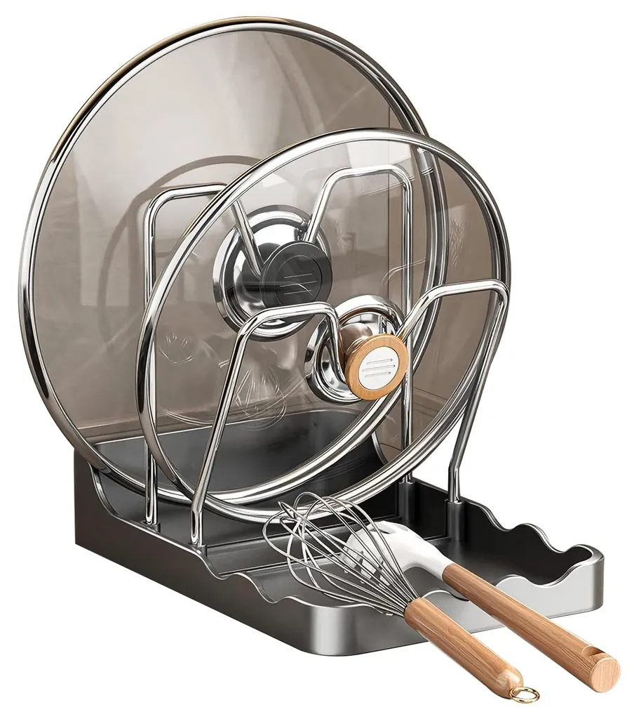 Organisateur de cuisine pour couvercles et louches spécial plan travail