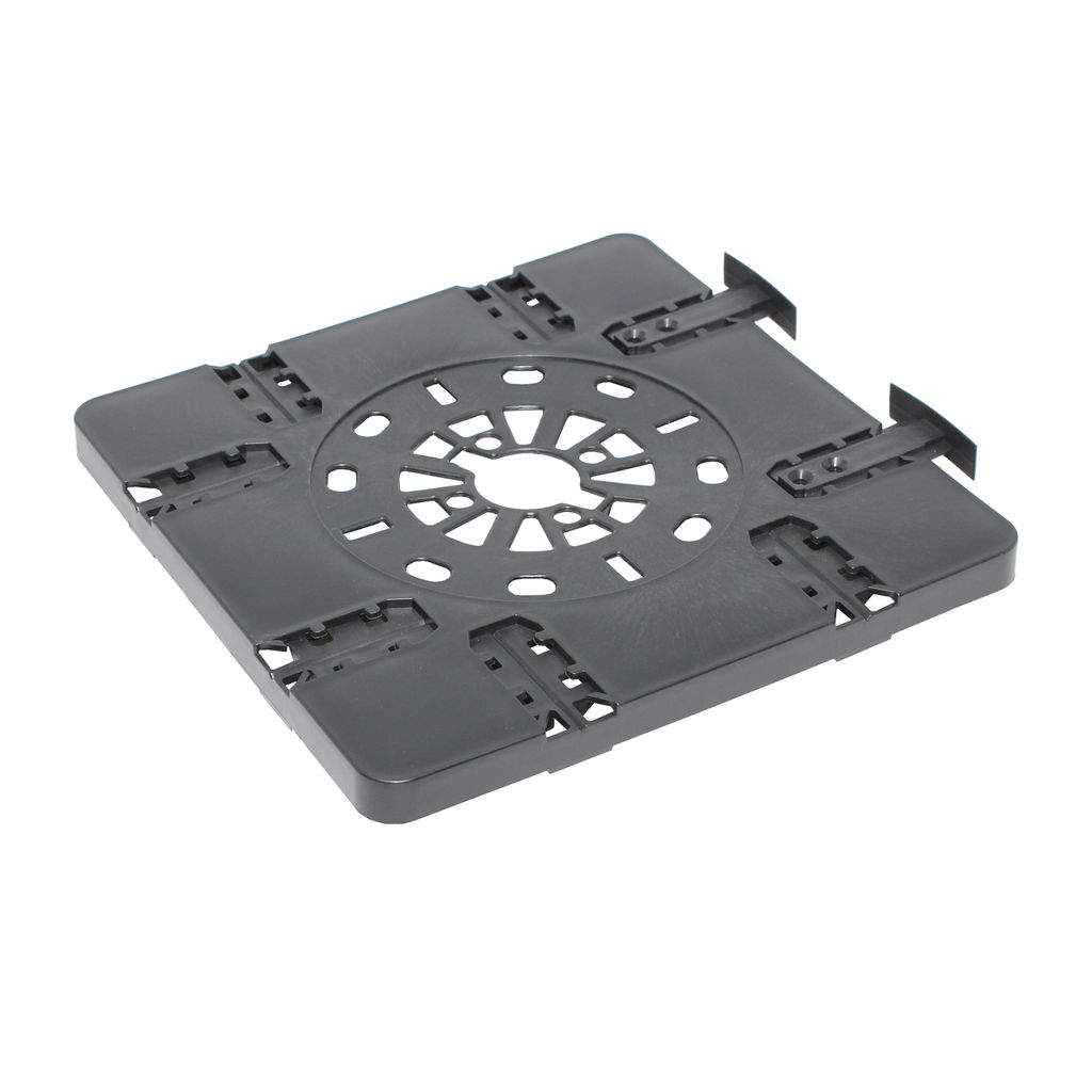 ferax Schwarz 200 x 200 mm FE Anschlussplatte Porto Plus, Montageplatte, Abdeckplatte, Anschlussdose, Elektroinstallation, Installationsmaterial