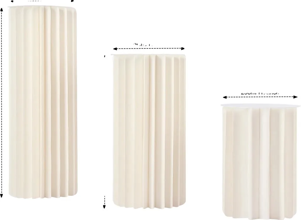 Support à fleurs géométrique alvéolé en métal blanc robuste - 1 unité