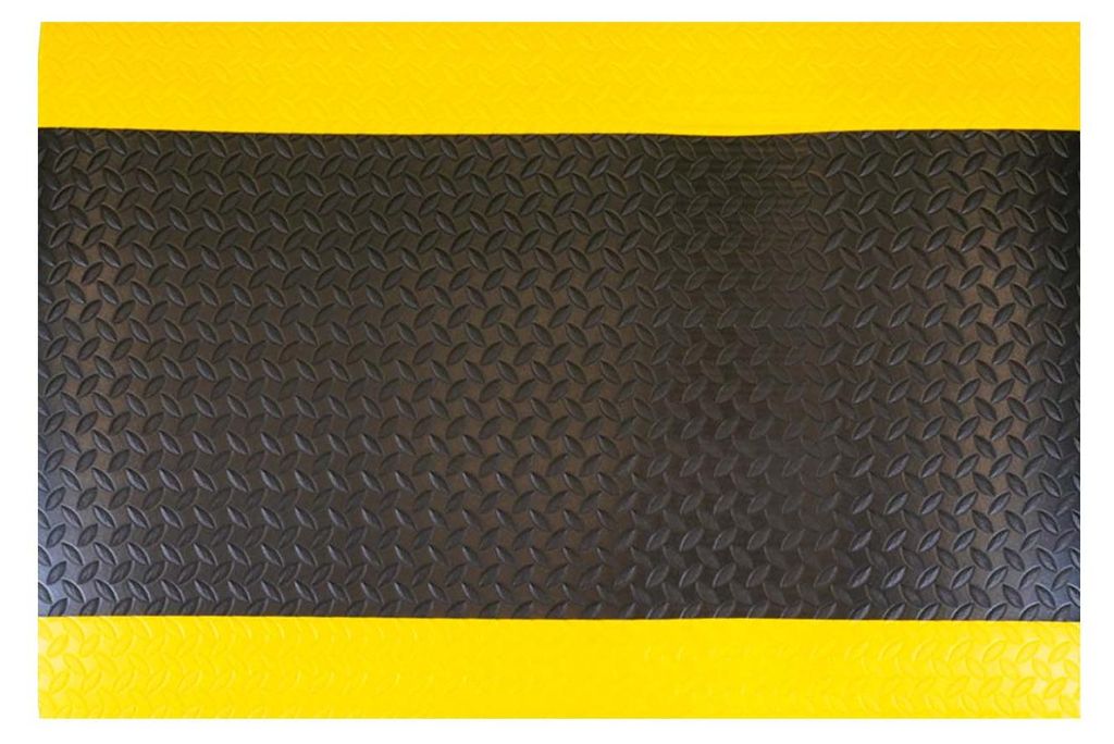 Antiermüdungsmatte Workstation WS - 2 Gelb & Schwarz 91 cm x 120 cm x - Gelb & Schwarz - Anti - Rutsch - Elastischer Schaum - 12,7 mm - Innenbere...