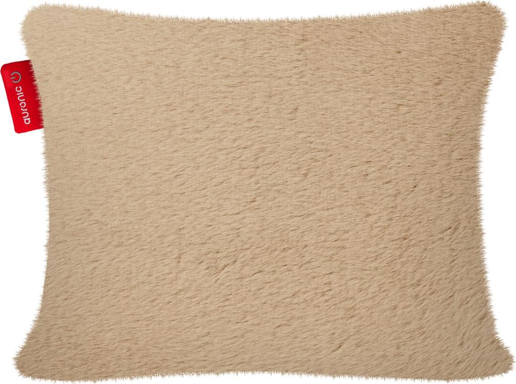 Auronic Heizkissen - Plüsch - 45x60 - Kabellos - Aufladbar - Elektrisches Kissen - Infrarot - Taupe