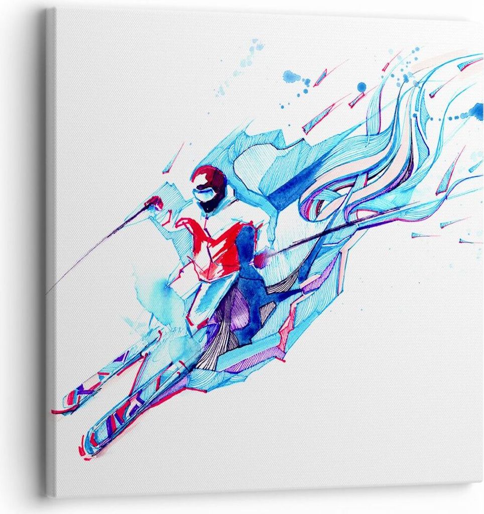Bild auf Leinwand - Leinwandbild - Action Sport Aktivität - 30x30cm - Wand Bild - Wanddeko - Leinwanddruck - Bilder - Kunstdruck - Wanddekoration ...