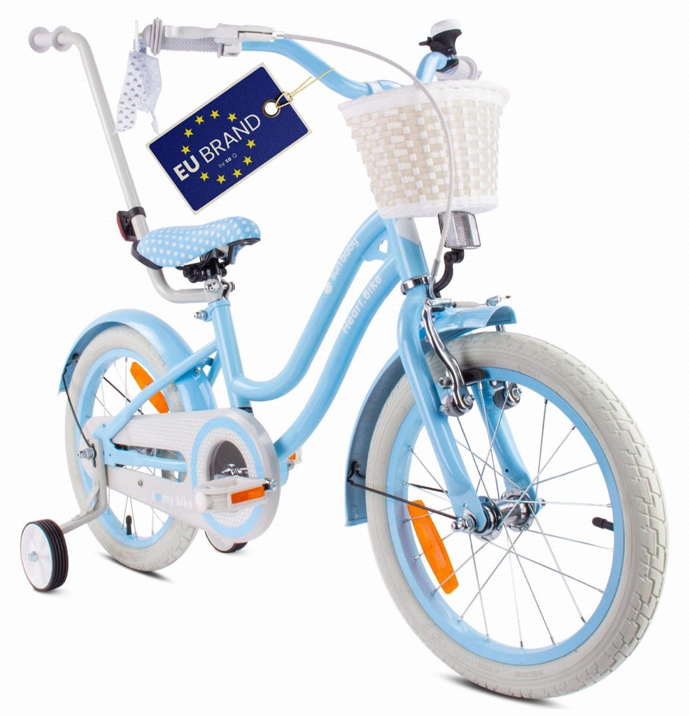 SUN BABY Heart Bike Kinderfahrrad für Mädchen 16 Zoll, ab 4 Produktbild 