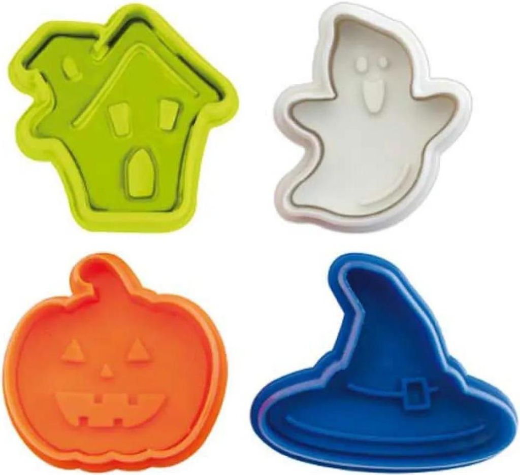 Halloween-Ausstechformenset aus Kunststoff – 4-teilig