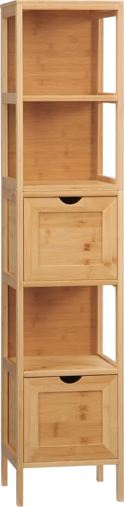 Meuble de salle de bain bambou 140 cm écologique à tiroirs modulables