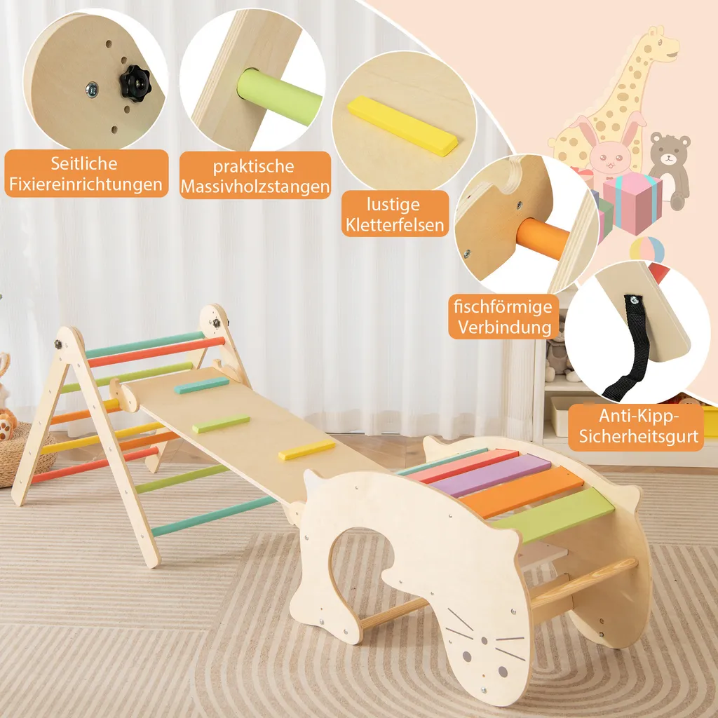 Structure d'escalade intérieure enfant pour activité physique et jeu - 7