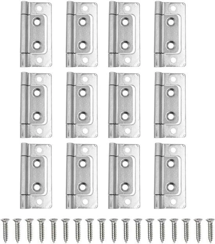Réparation porte de meuble charnière argentée solide pack 12 avec vis