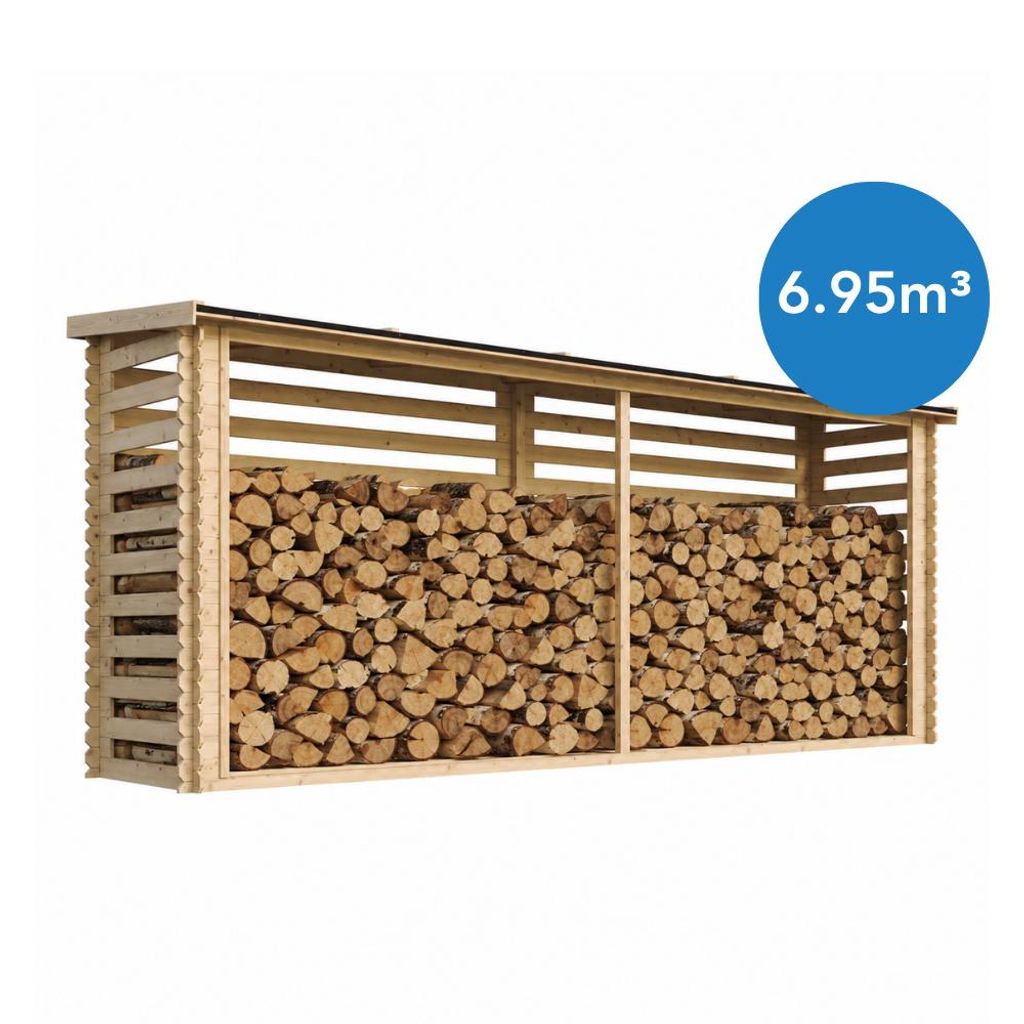 Stojak na drewno opałowe - 6,7 m3 - W112xL458xH199 cm - Zdjęcie produktu 