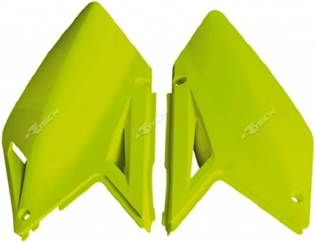 Plastiques RACETECH Jaune Fluo Haute Visibilité - Parties Latérales Moto