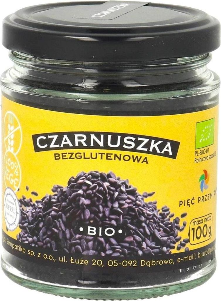 CZARNUSZKA BEZGLUTENOWA BIO 100 g - PIĘĆ PRZEMIAN
