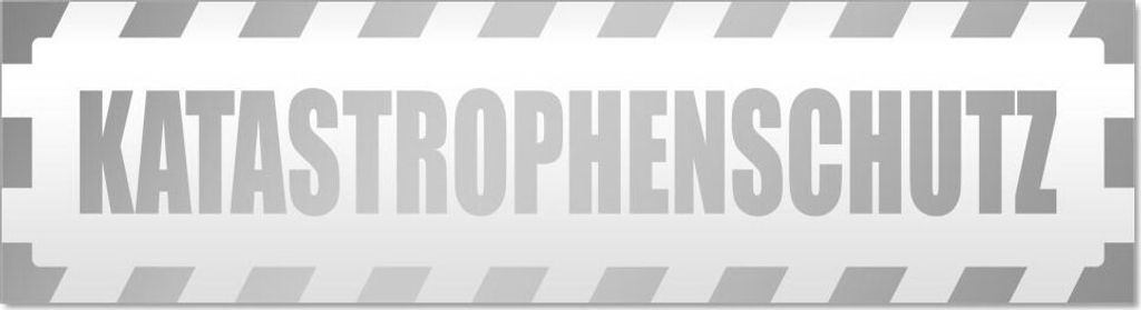 Katastrophenschutz gestreift Magnetschild Schild magnetisch