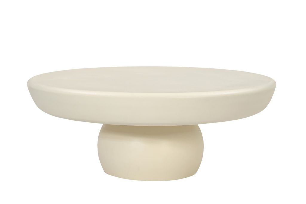 Brix - Couchtisch Dune - Elfenbein - MDF/Beton - 80 cm Produktbild 