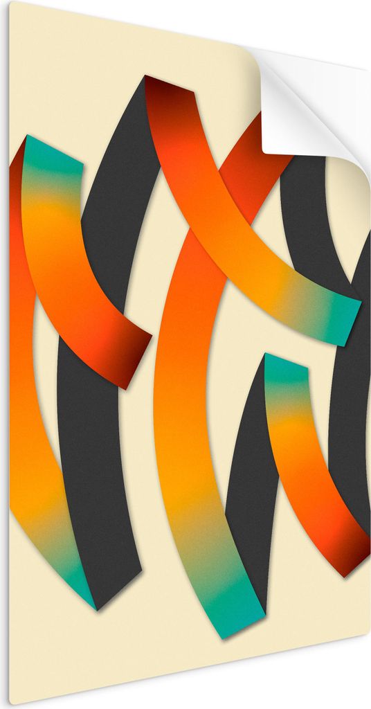 SpaceRebels Bilder Wandsticker 40x60 - Wanddeko Abstrakt - Selbstklebende Wandtattoo Wandsticker - Modernes Bild auf PVC-Folie - Wandbild Wohnzimme...