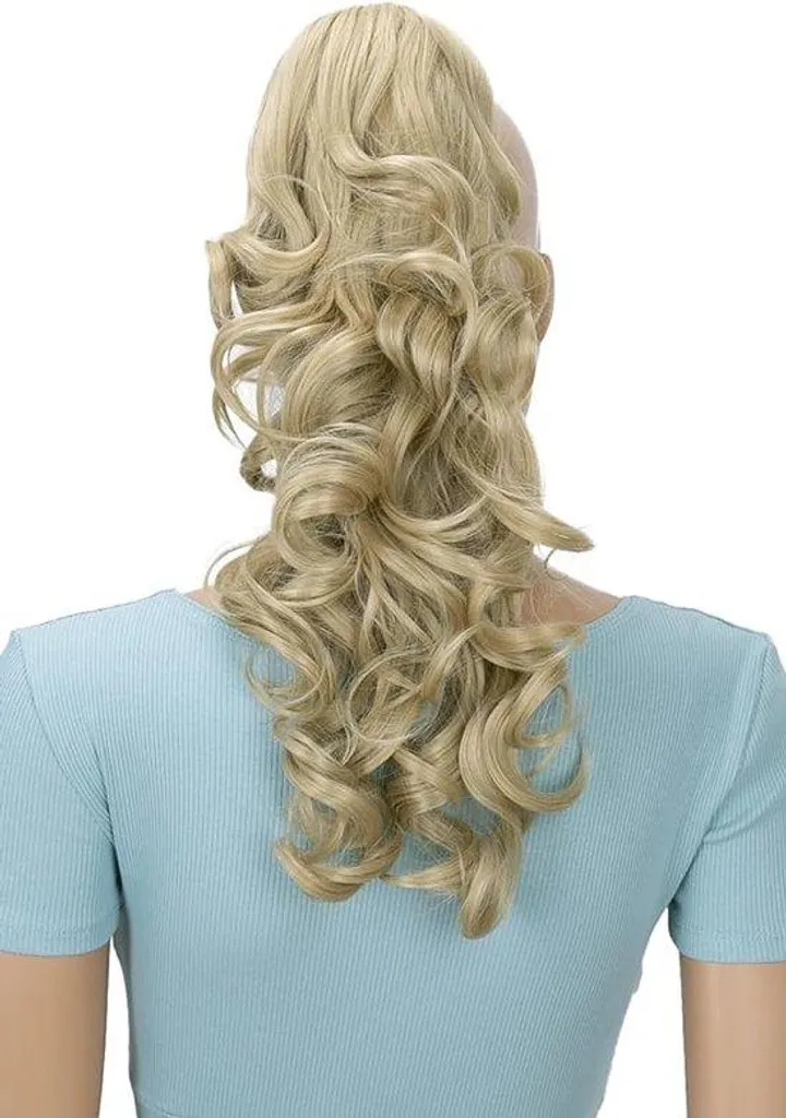 Postiche blond ondulé de 40 cm idéal pour coiffure de mariage