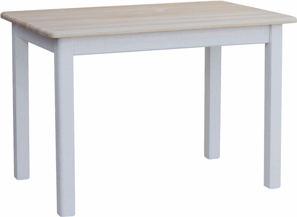 A plain studio shot of a table against a white background.