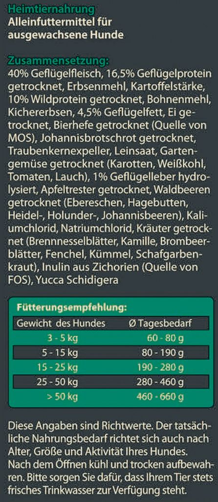 Dehner Wild Nature Hundefutter Auwald, Trockenfutter Produktbild 4