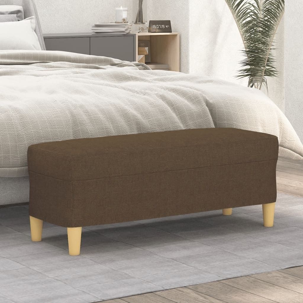 "2026 Promotion" Sitzbank für Garten, Holzbank Braun 100x35x41 cm Stoff - Gartenbänke CC21122