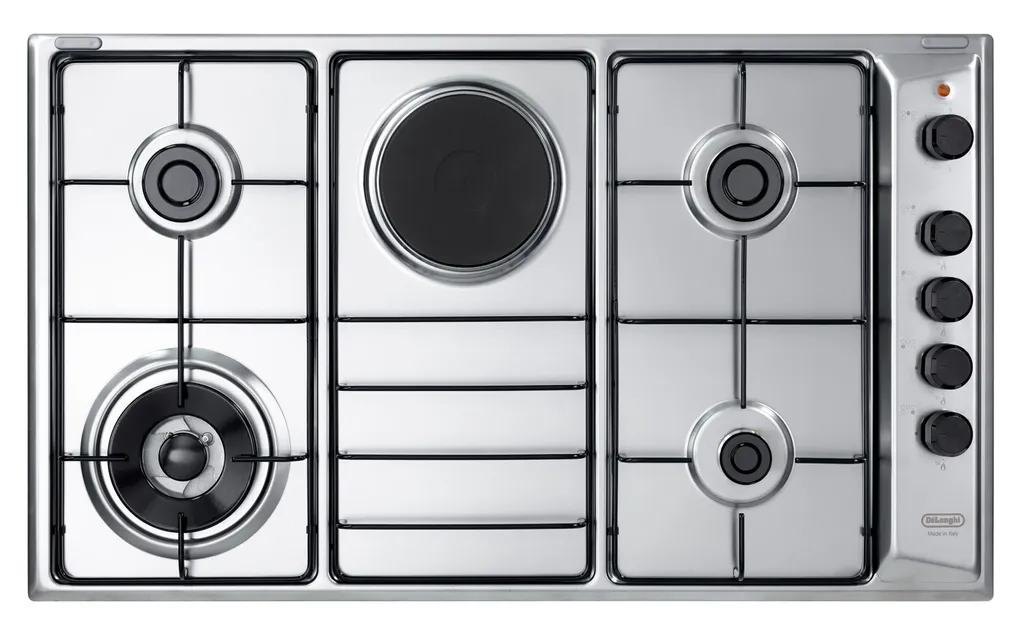 De'Longhi FLA 49 RD Table de Cuisson Mixte 90 cm Inox 4 Feux Gaz