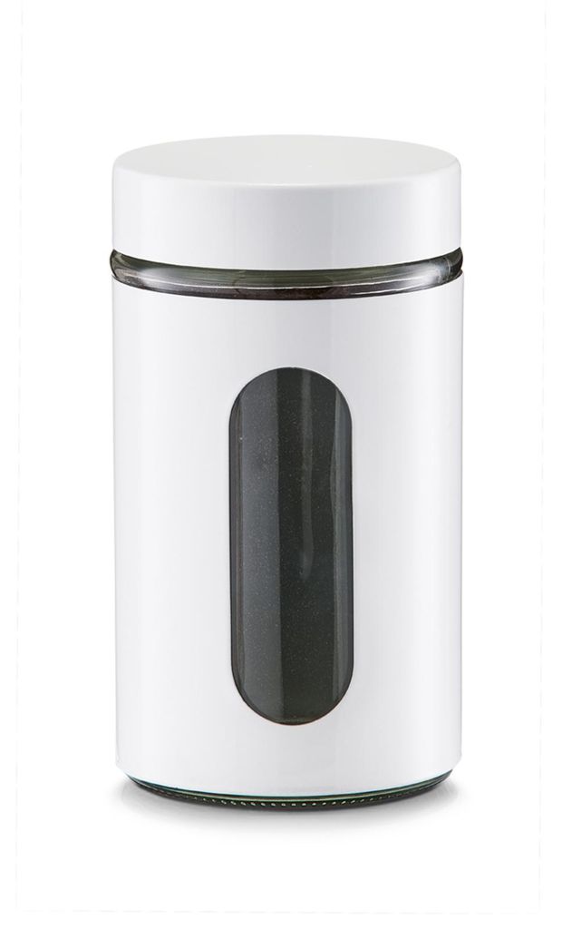 Zeller Vorratsglas, 900 ml, weiß - Ø10,2x18; 19791 Produktbild 