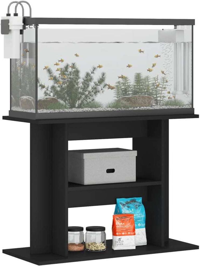 vidaXL Stojak pod akwarium czarny 80x35x60 cm materiał Zdjęcie produktu 3
