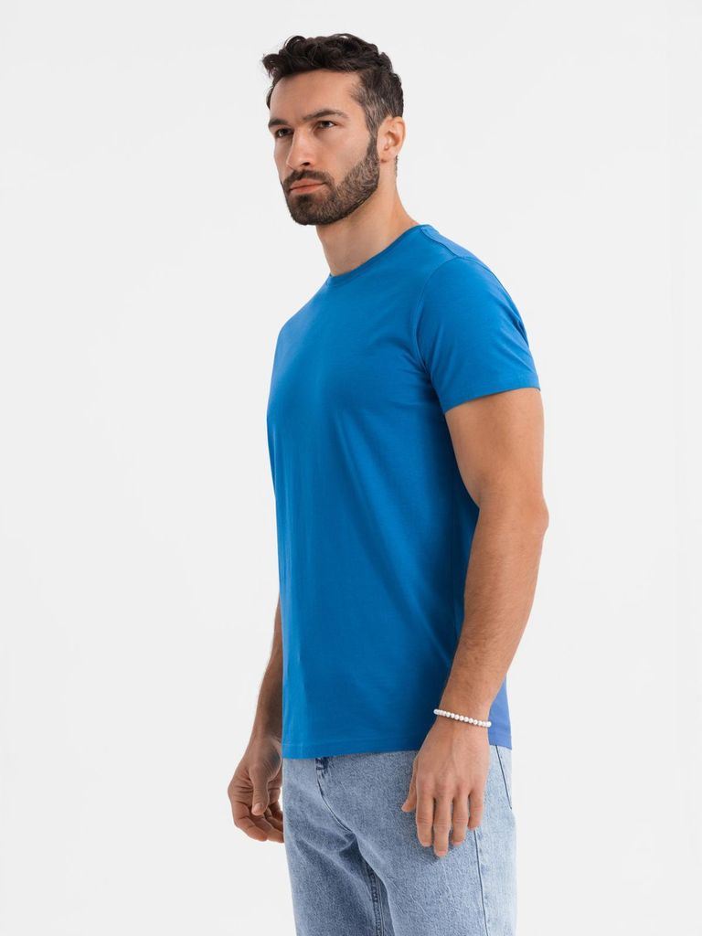 Ombre Clothing Kurzarmhemd für Männer Jovani Blau M