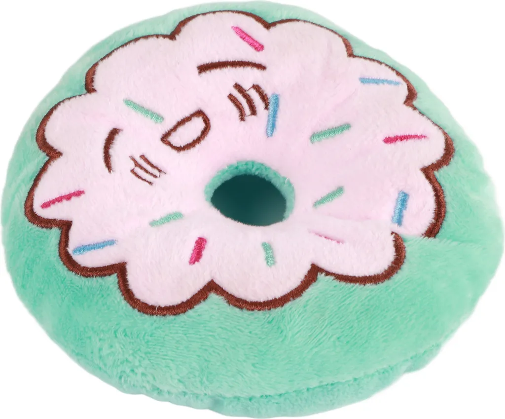 Ciambella Peluche Cane Blu: Giocattolo Morbido Anti-Stress con Suono