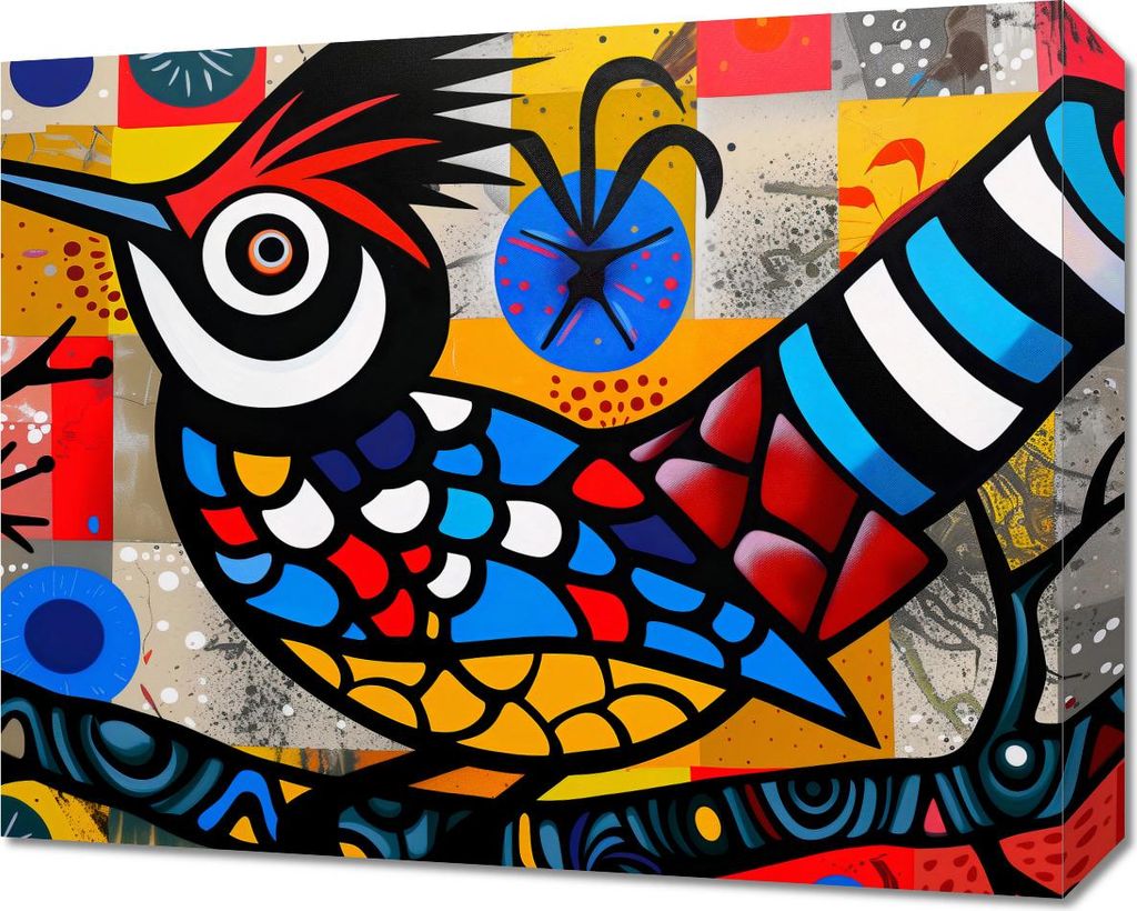 Bild 50x40cm Vogel Auf dem Rücken