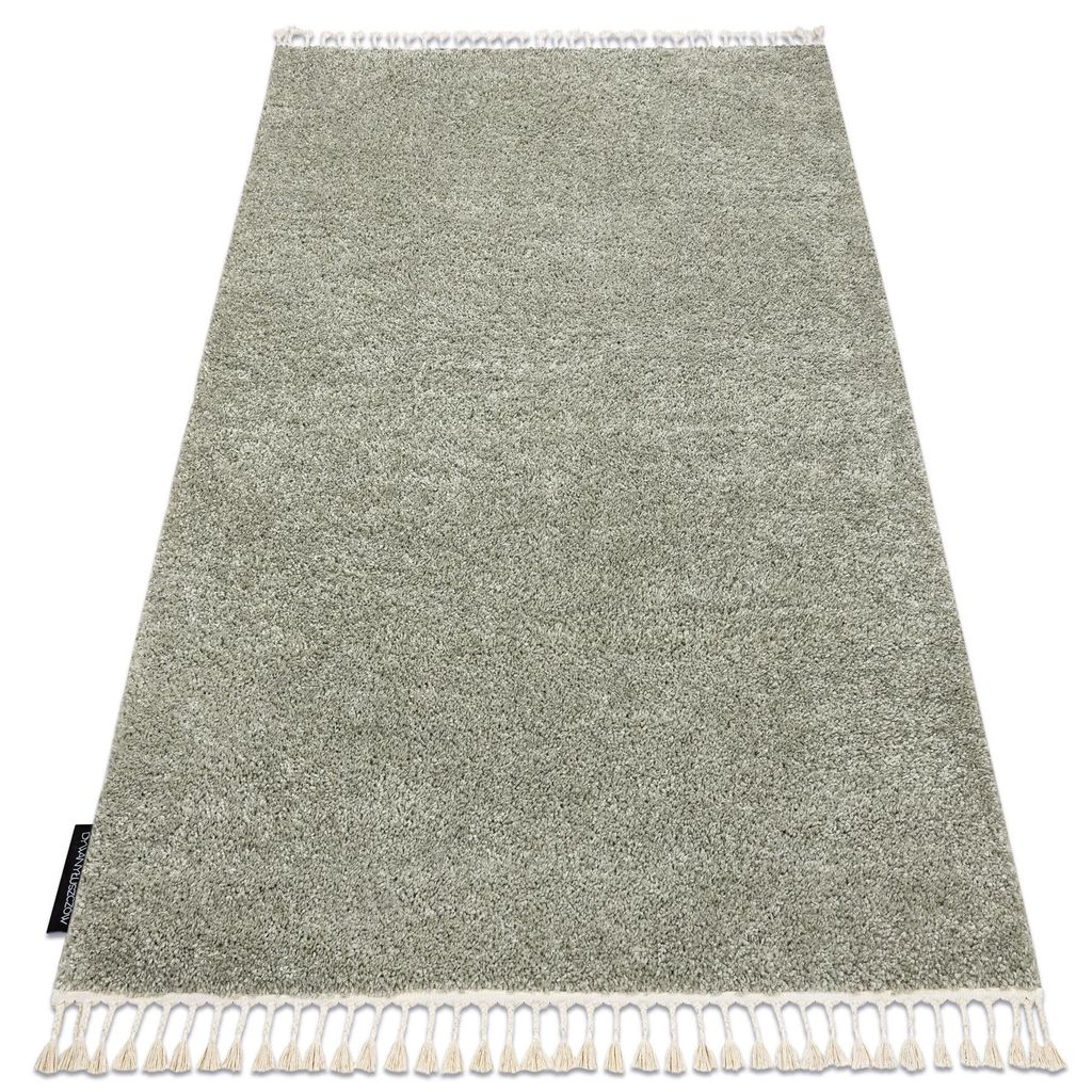 Alfombra BERBER 9000  Franjas Bereber Marroquí Shaggy verde Imagen del producto 