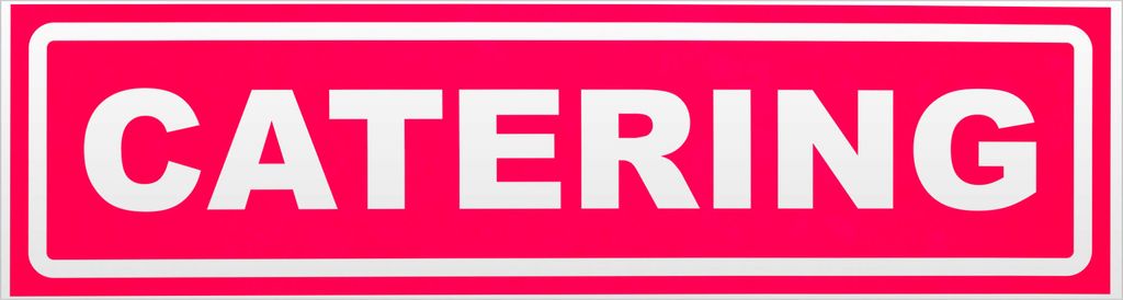 Kiwistar Catering invertiert Magnetschild Schild magnetisch - 60cm Neonpink - Magnetfolie für Auto PKW Kfz