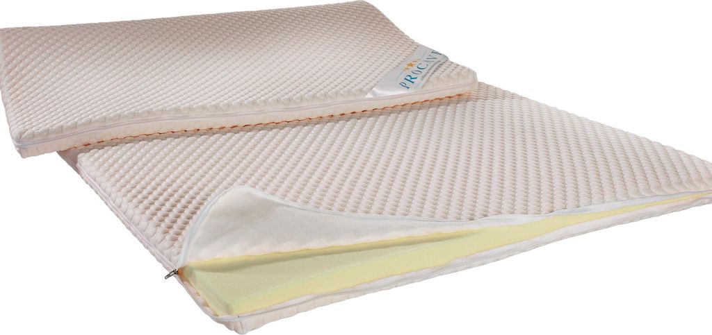 PROCAVE Kaltschaum Topper mit 4 cm Katschaum-Kern in 140x200 cm mit 4 Eckgummis - idealer Matratzentopper